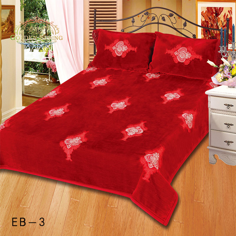 Fashion Hometex: Blanket Supplier  Lily 3D Embroidery Heart Shape